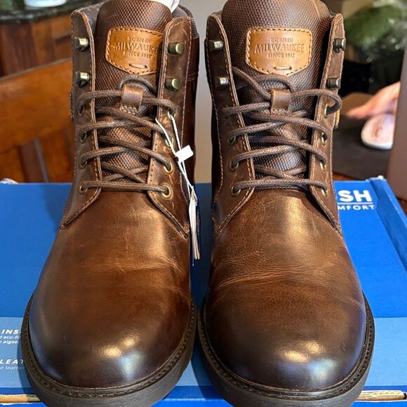 Nunn Bush Men’s 1912 Plain Toe Chukka Lace Brown Leather Boot Size 11 NWT main image 8